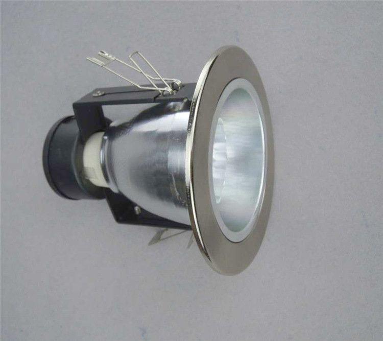 欧普侍灯老式筒灯不锈钢色嵌入式外壳e27螺口灯头灯筒25寸3寸暗装