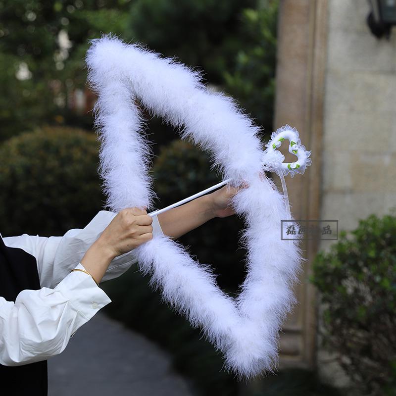 小红书网红拍照摄影写真旅拍羽毛弓箭搭配羽毛天使翅膀道具70cm弓箭