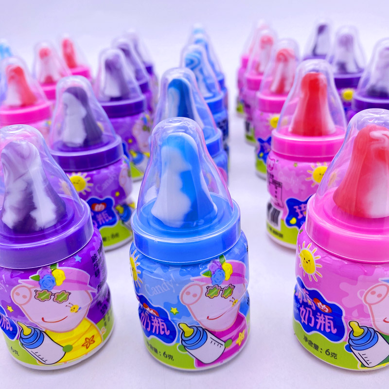 六一佩奇奶瓶糖小猪奶嘴糖儿童糖果小孩零食品趣味玩具跳跳糖礼物小吃