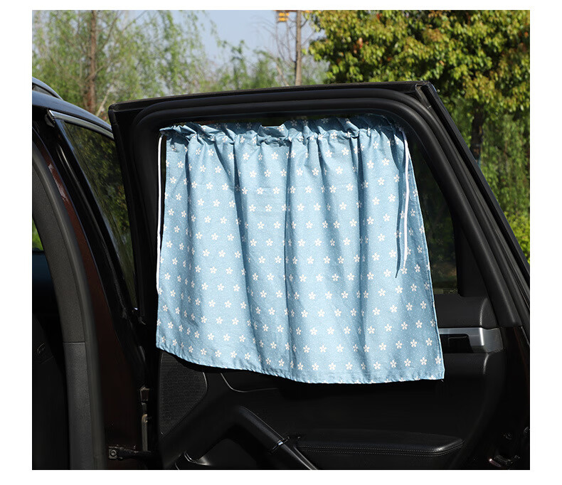 汽车遮阳帘车窗防晒隔热遮阳神器侧窗车内可爱车载吸盘式遮阳挡布粉色