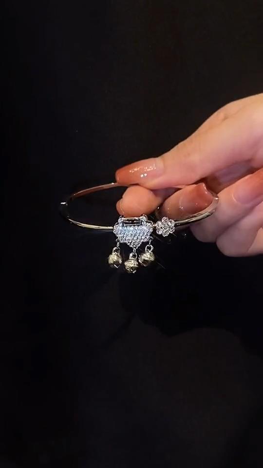 shefeiluo奢菲洛感平安锁手镯女夏ins小众设计轻奢女士手镯古风精致一