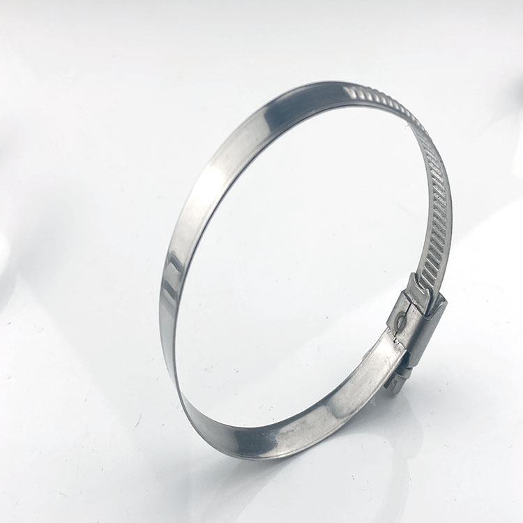 厂家生产不锈钢德式喉箍煤气管扣软管夹压齿卡箍夹管卡抱圈不透孔