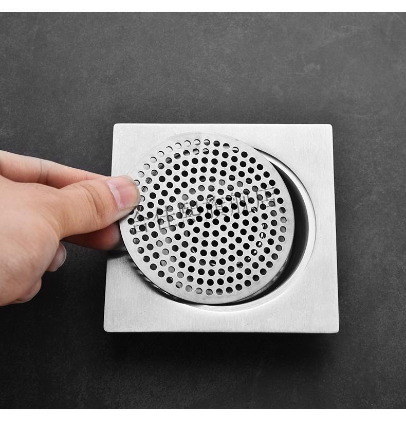 不锈钢地漏盖圆形浴室防头发过滤网片洗澡卫生间淋浴室下水道盖子地漏