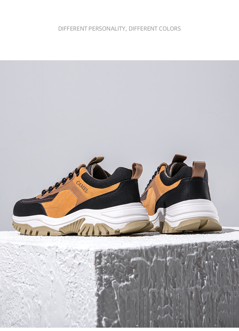骆驼camel男鞋秋季新款老爹鞋复古潮流运动休闲鞋男士户外防滑鞋子a13