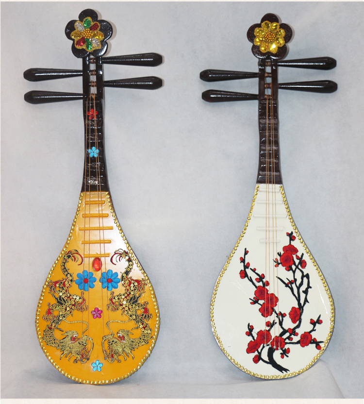 民音琵琶 舞台表演琵琶道具画风古装摄影古典木质小琵琶乐器敦煌舞