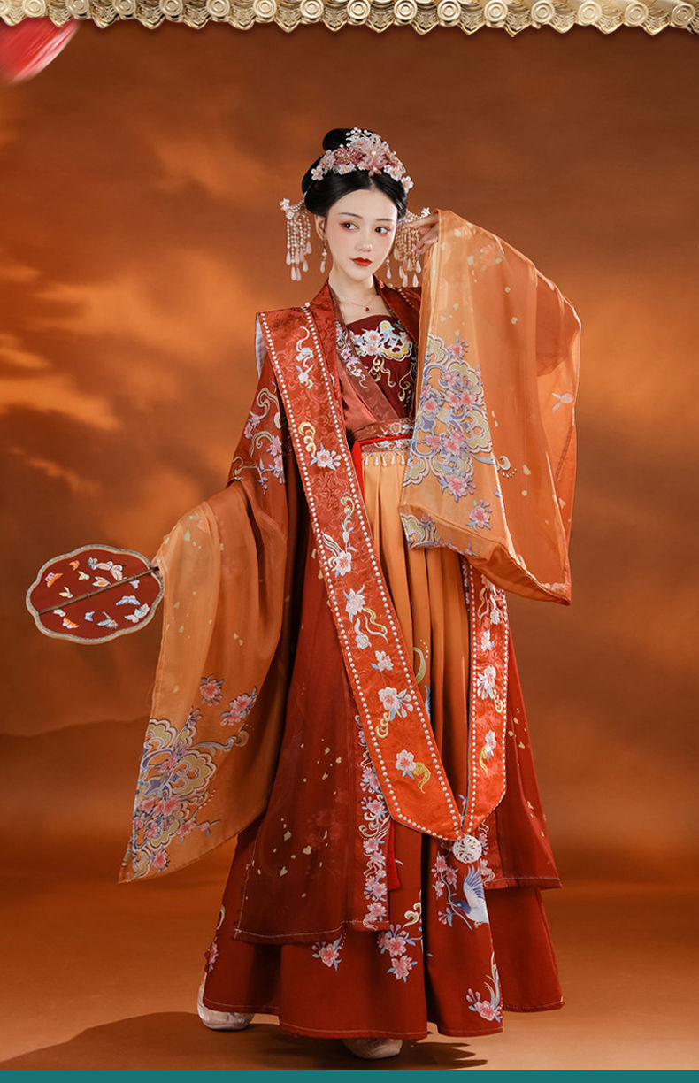 古装汉服女梦鲤星辰凤雀阁汉服女齐腰襦裙霸气女仙女裙学生夏季清平乐