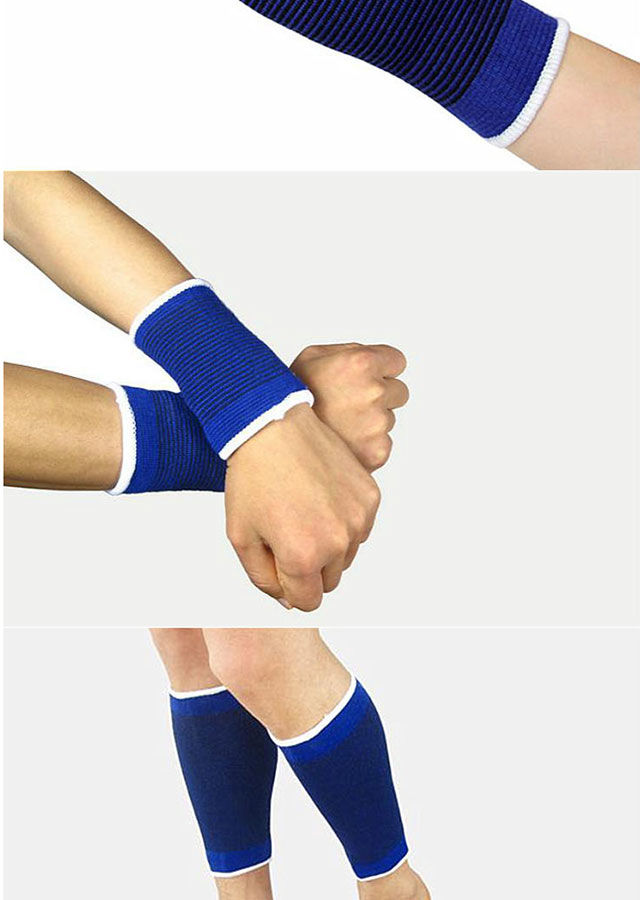 运动护具护膝成人男女护手掌手腕护脚踝篮球羽毛球健身体育用品蓝色