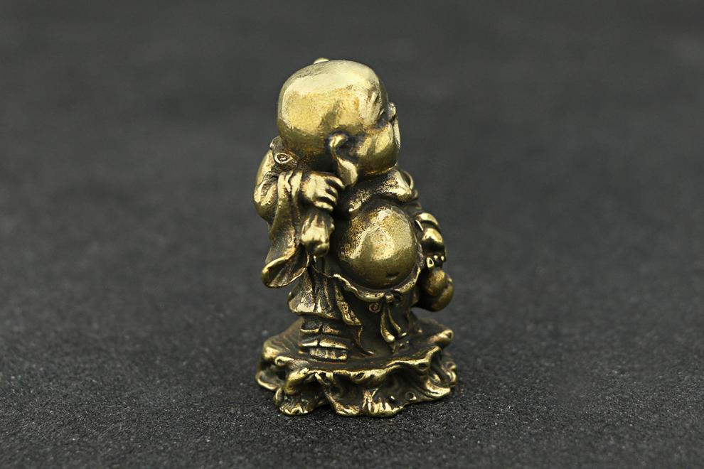 zcqbcy唐朝古玩纯铜佛像小号随身寸佛地藏菩萨实芯铜佛像仿古铜器收藏