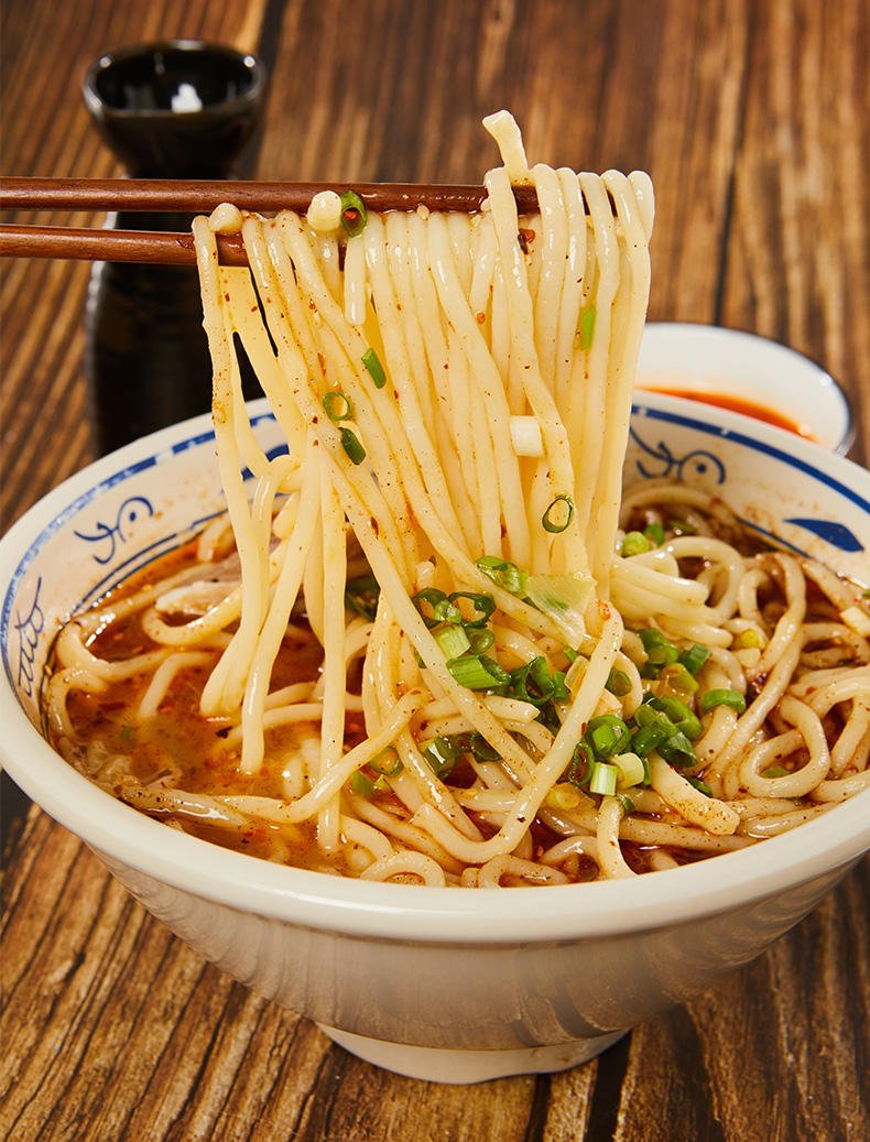 河南特产郏县饸饹面 汤浓郁面爽滑黄班长牛肉饸烙面 河洛面饸络面 素