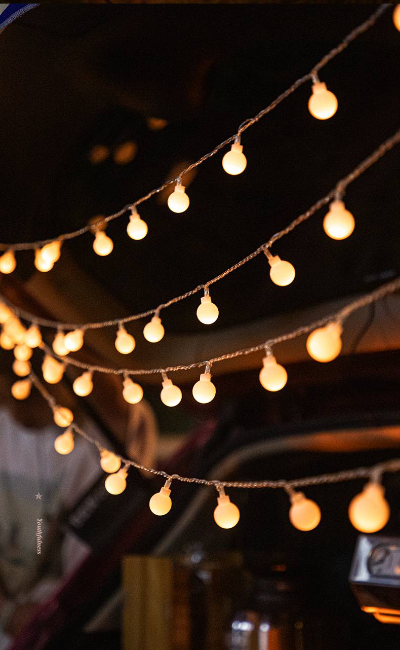 摆摊灯夜市灯暖色 摆摊灯夜市灯集市氛围灯后备箱装饰灯小圆球led星星