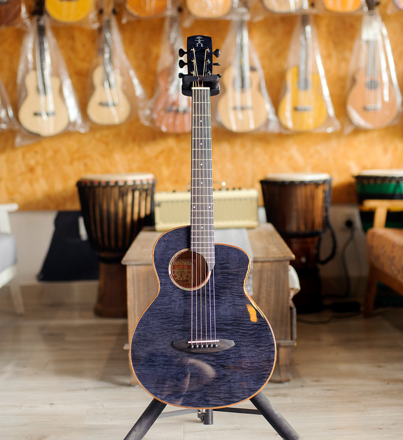 杉田健司彩虹人m77黑影纹枫木36寸民谣吉他旅行面单板小吉他成人定制