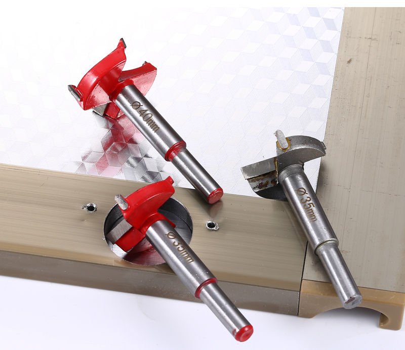 35mm开孔橱柜衣柜鞋柜门合页铰链专用木工开孔器定位调节开口钻头一体