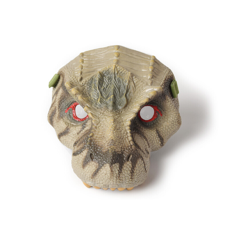 恐龙爪子手套玩具软胶塑胶仿动物模型男孩儿童侏罗纪世界 三角龙面具