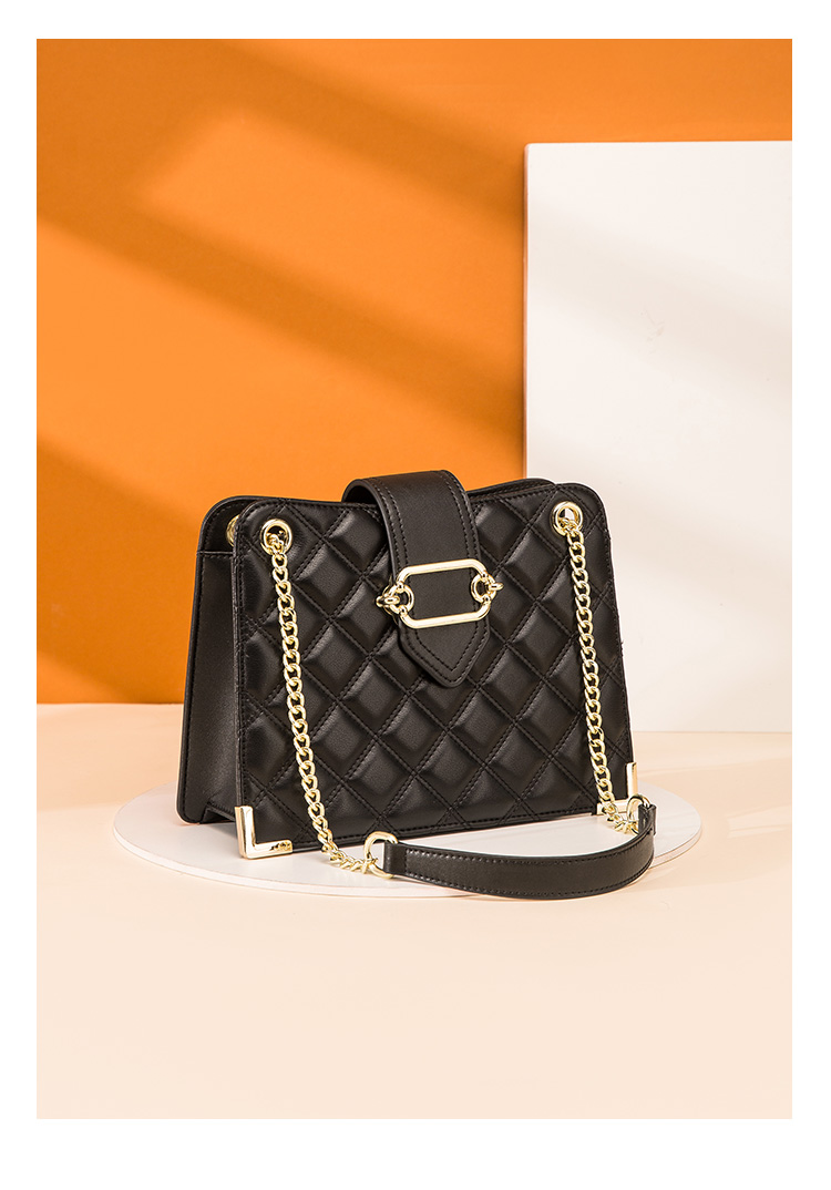 马克华菲女包百搭单肩包韩版皮手袋女包百搭小香风菱格链条包斜挎包