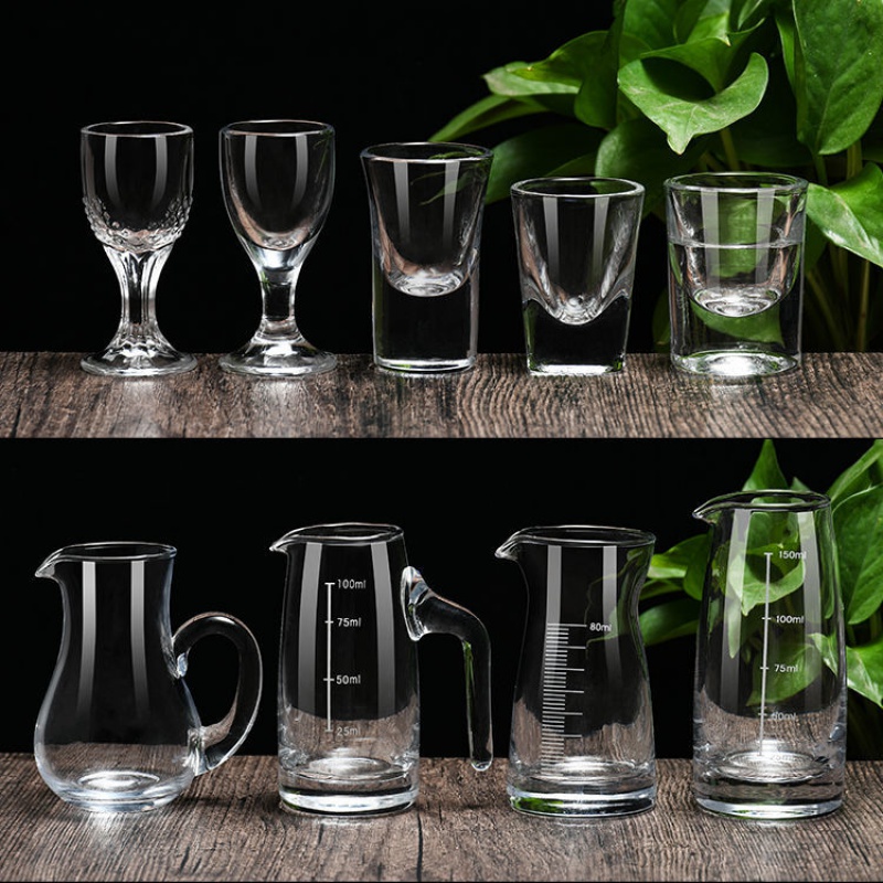白酒分酒器 分酒器玻璃白酒分酒壶小号白酒杯加厚小酒壶家用白酒壶