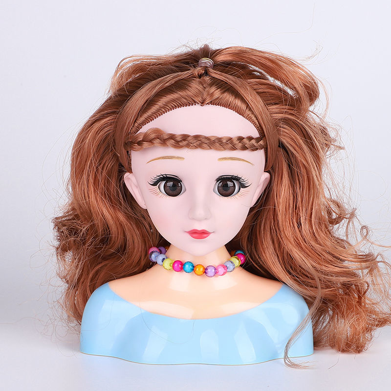 扎发娃娃女孩玩具梳头打扮扎辫子儿童公主半身公仔过家家宝宝礼物娃娃