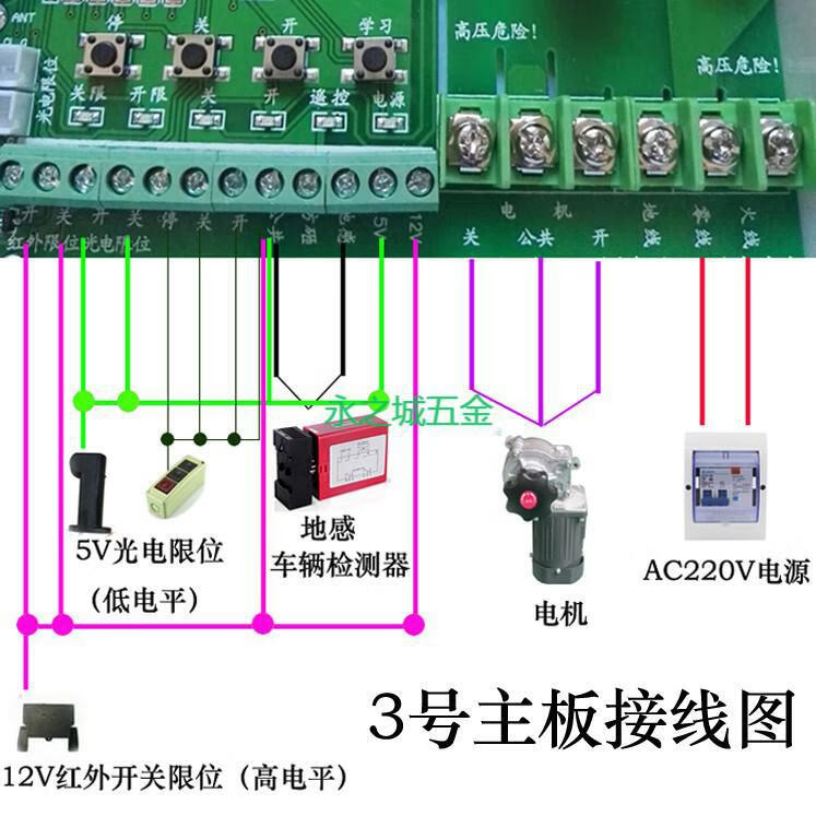 通用型停车场起落杆控制器主板道闸机电路板遥控器开关7号主板电容2