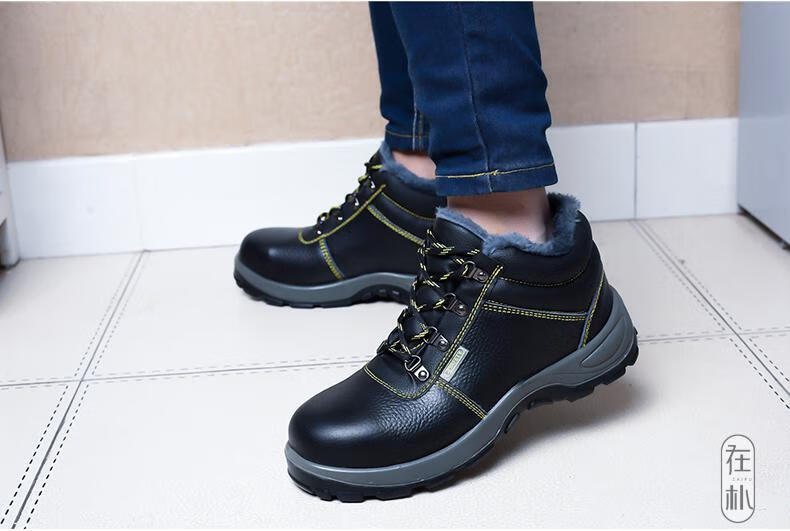 冬季加绒保暖6kv绝缘鞋电工劳保鞋棉鞋男款钢包头防砸防刺防静电工作