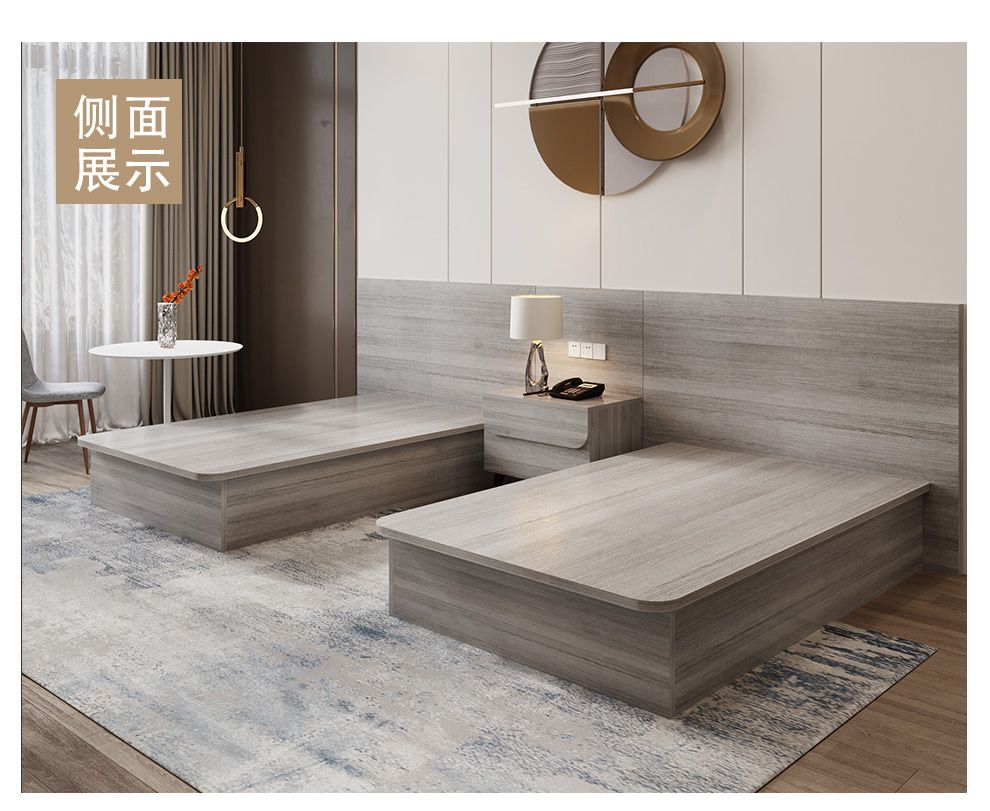 宾馆专用床家具标间全套简约床箱单人公寓客房民宿旅馆酒店床定制配套