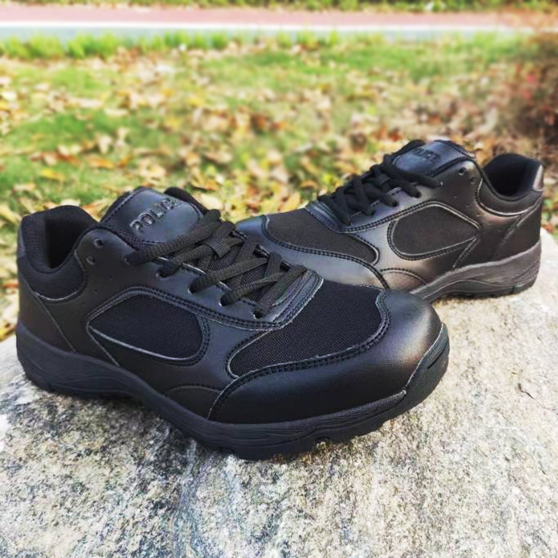 万里马训练鞋超轻执勤作训鞋布面鞋男黑色网眼跑鞋低帮胶鞋运动体能