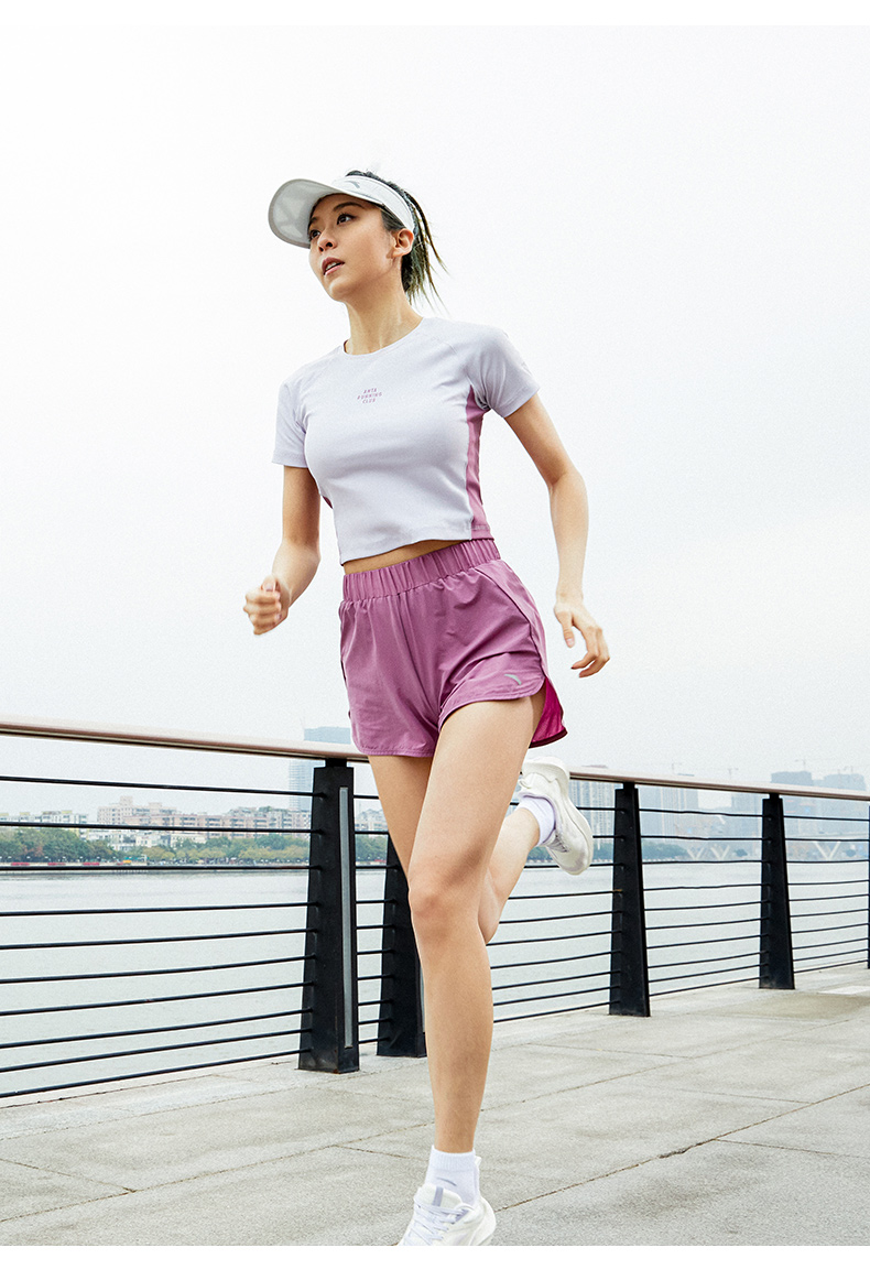 冰肤科技安踏运动短裤女2022夏季新款薄款速干健身跑步梭织冰丝五分裤