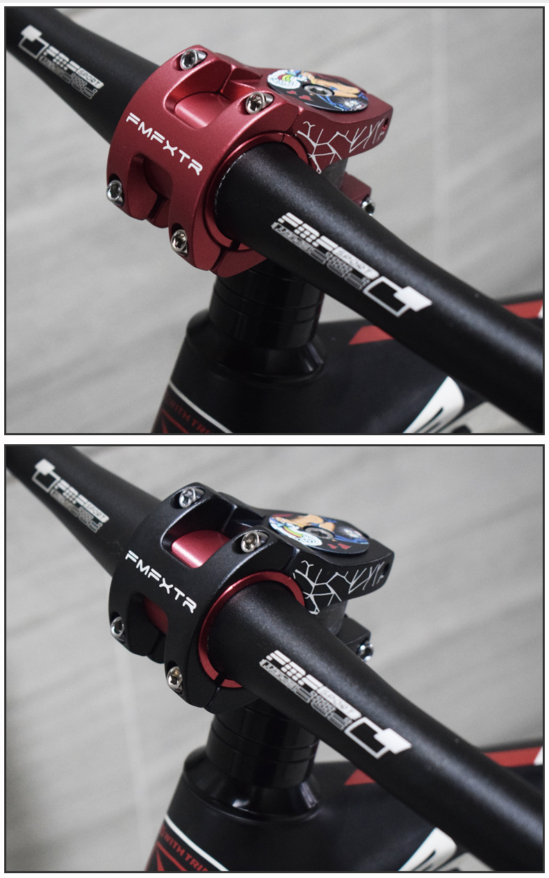 自行车把立管龙头0度短把立公路车死飞山地车通用车头配件黑色