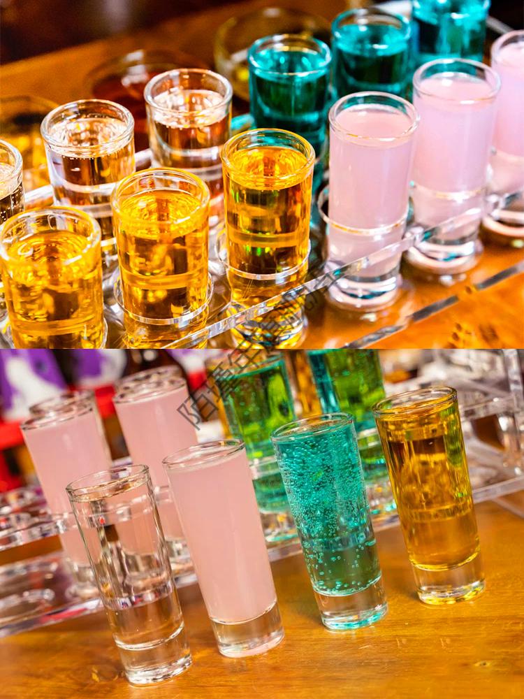 野格利口酒杯野格杯鸡尾酒杯网红饮品斗酒shot杯塑料b52一口杯子玻璃