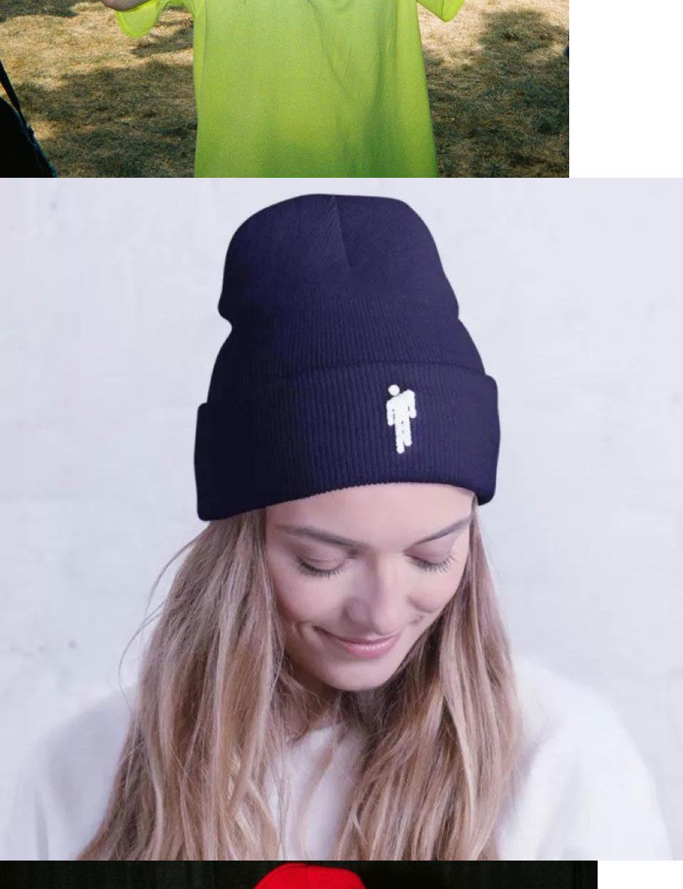 billieeilish碧梨毛线帽帽子女百搭学生欧美嘻哈帽保暖针织帽冷帽