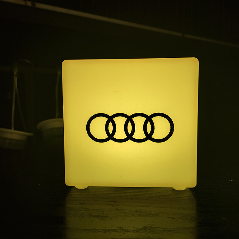 led酒吧氛围桌灯七彩方块立方体小夜灯创意logo定制餐厅装饰台灯 充电