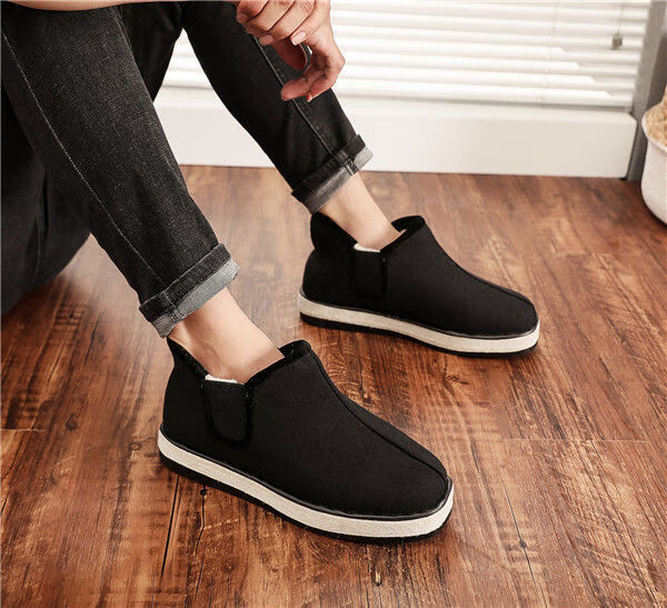 【官方严选】东北羊毛毡棉鞋中老年加绒厚底棉鞋冬季保暖鞋东北老头鞋