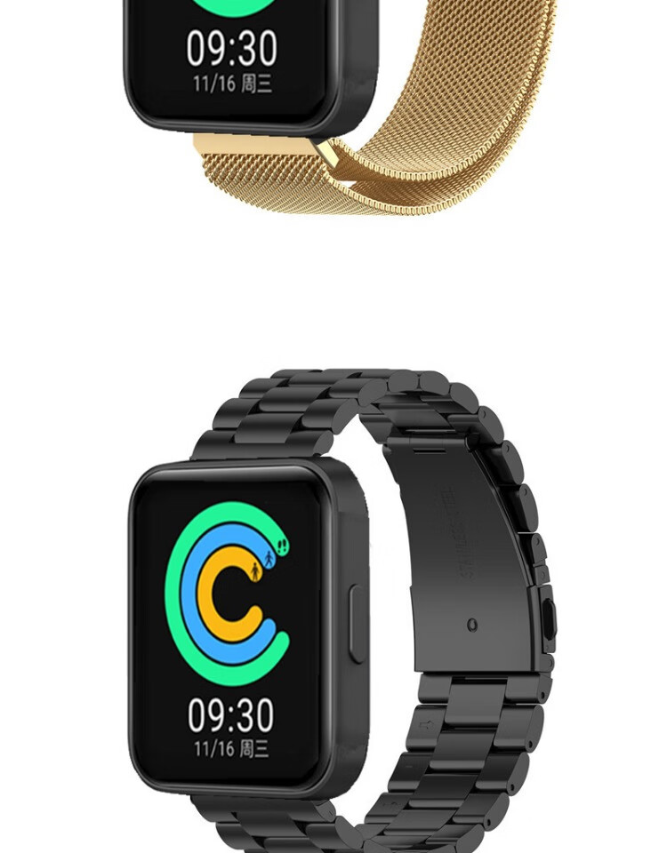 手环c1腕带时尚多彩灰色手链 不锈钢五铢带【银色】 乐心手表c1表带