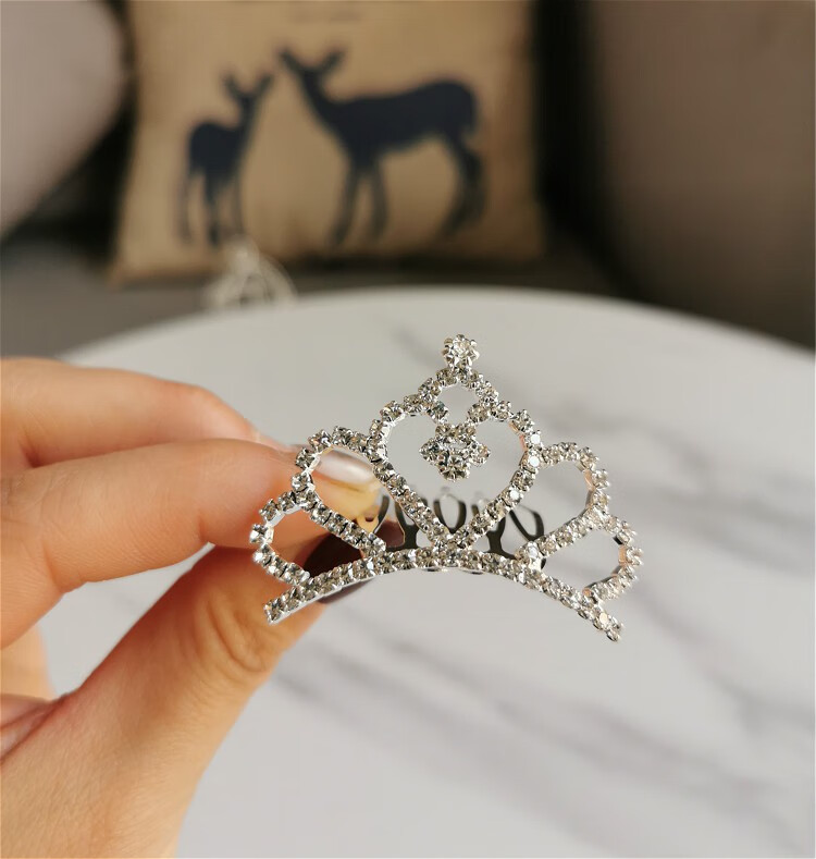 hkjl儿童皇冠头饰公主韩式女童发夹宝宝发饰发箍王冠生日小女孩发卡1