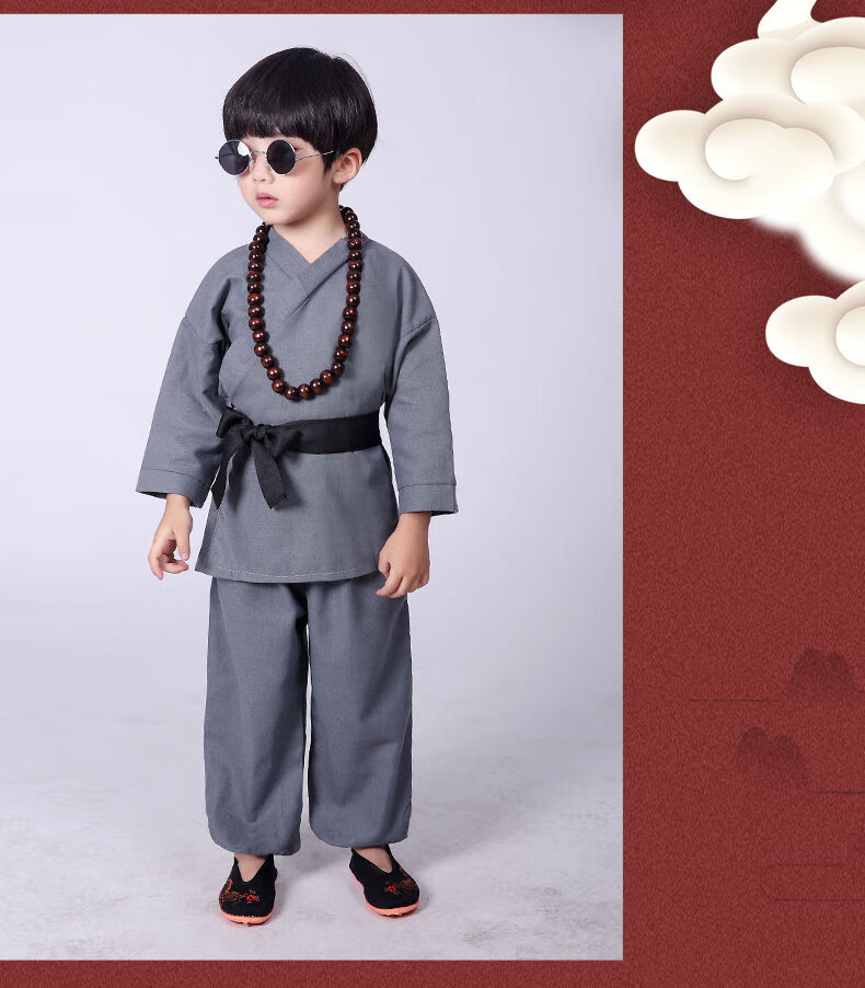【特价捡漏】小和尚衣服儿童和尚服宝宝套装小沙弥僧袍少林寺棉麻婴儿