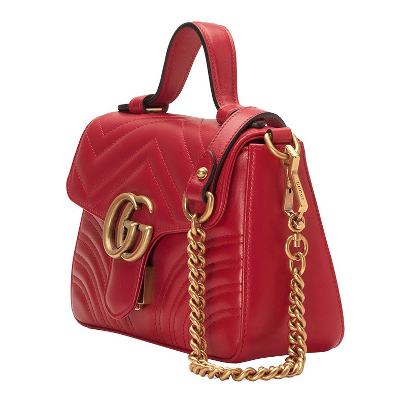 古驰gucci女包marmont系列皮质单肩斜跨手提链条包翻盖包547260生日
