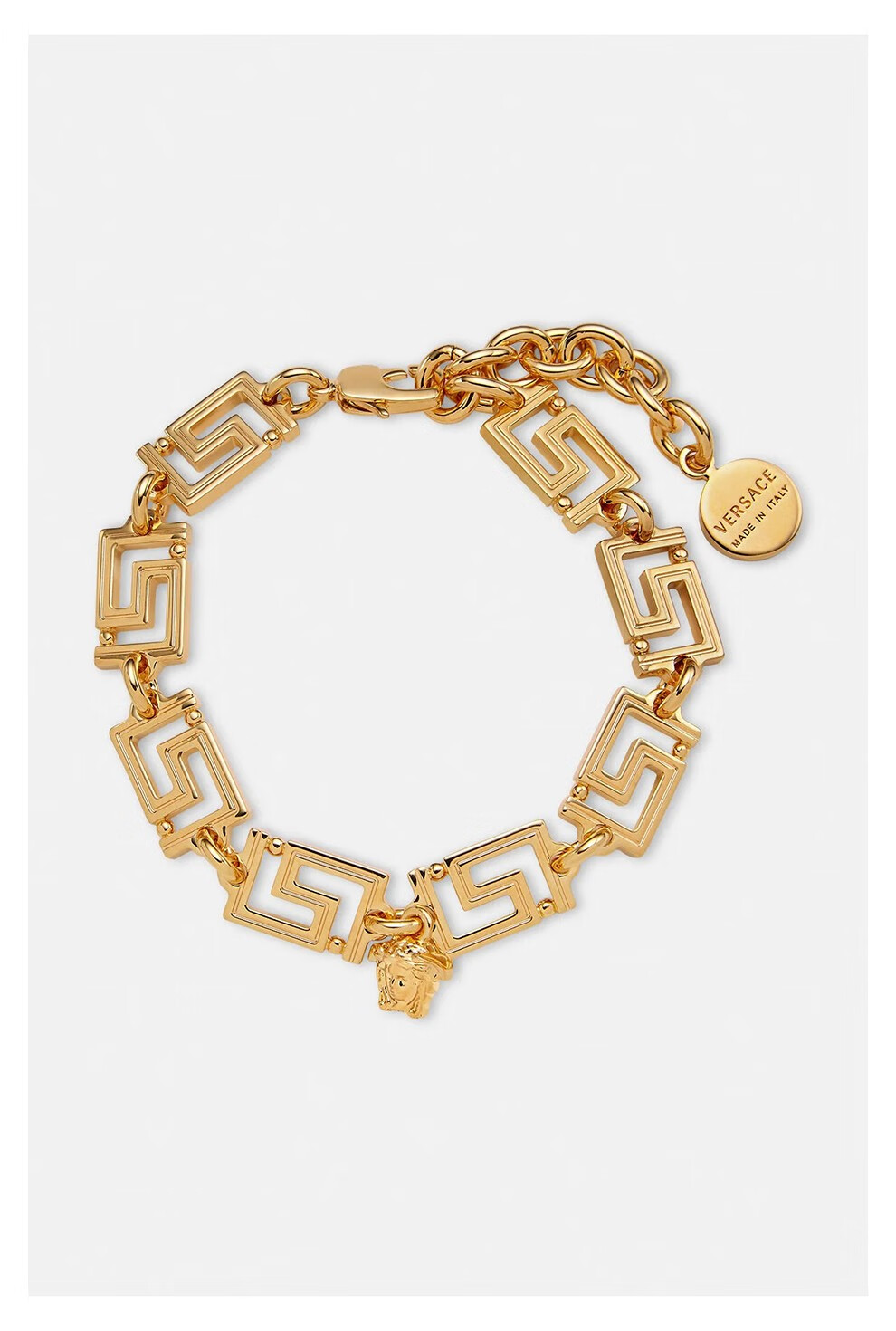 versace 范思哲 新款男女通用金属回纹美杜莎手链【礼盒装】dg07719