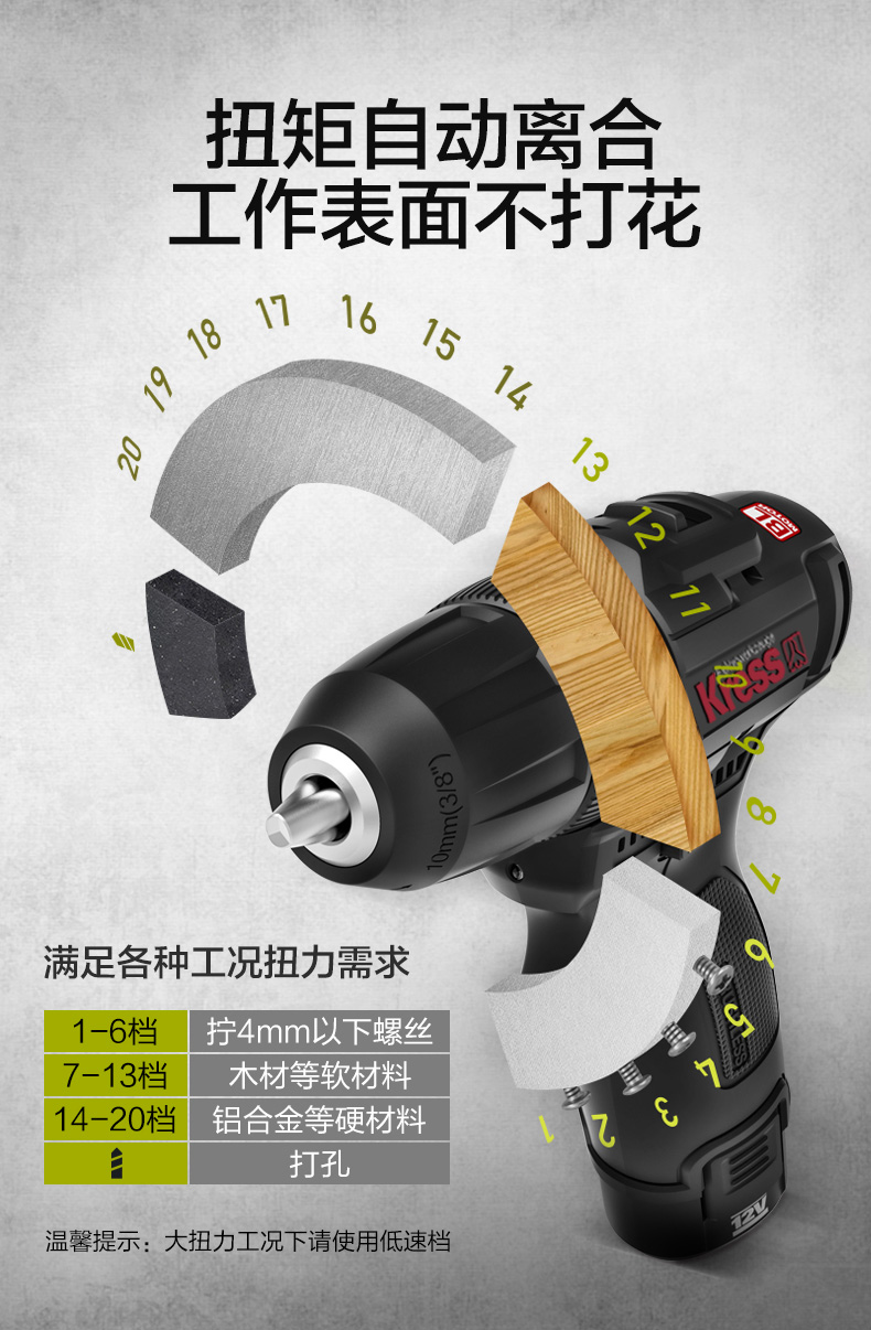 卡胜电动工具电动扳手 德国卡胜家用无刷手电钻锂电钻充电钻多功能