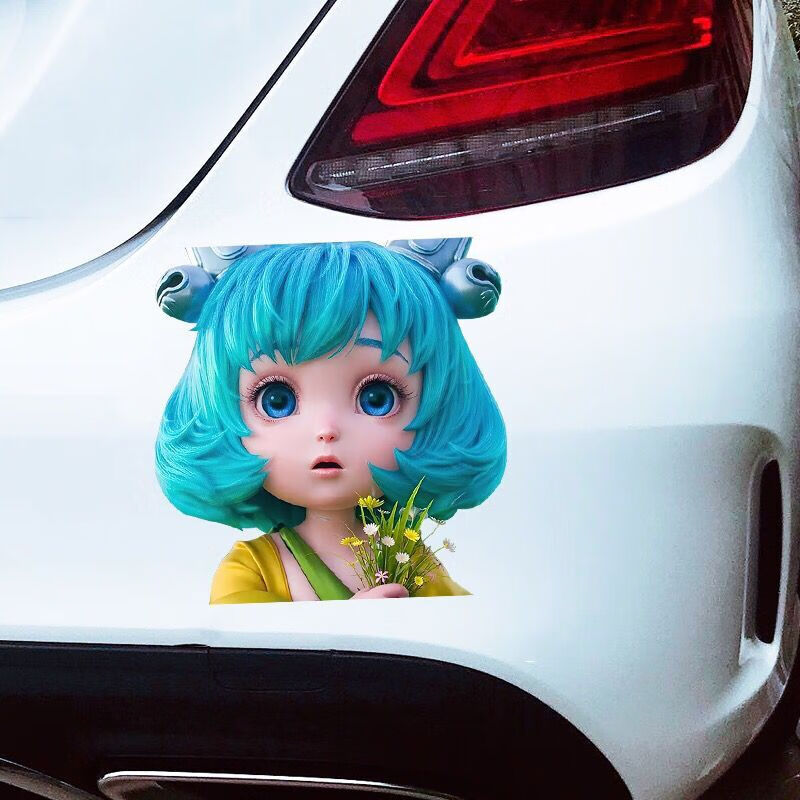 蔡文姬车贴王者荣耀蔡文姬车贴纸个性创意装饰网红拉花汽车贴纸