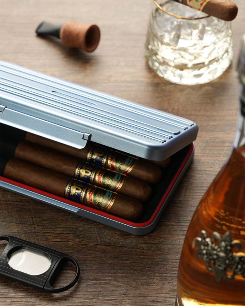 德国雪茄盒保湿盒进口 雪茄盒ultrathin系列3cm随身便携式雪茄保湿盒