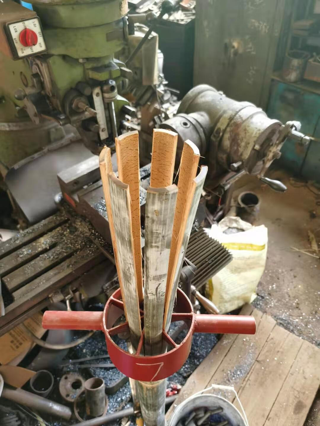 破竹刀开竹刀高效破竹工具竹加工劈竹机家用破竹子开竹条竹片开成4片4