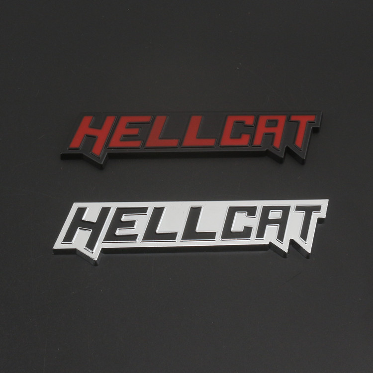 适用于道奇挑战者改装地狱猫标志车贴恶魔侧标车标贴 hellcat 黑色一