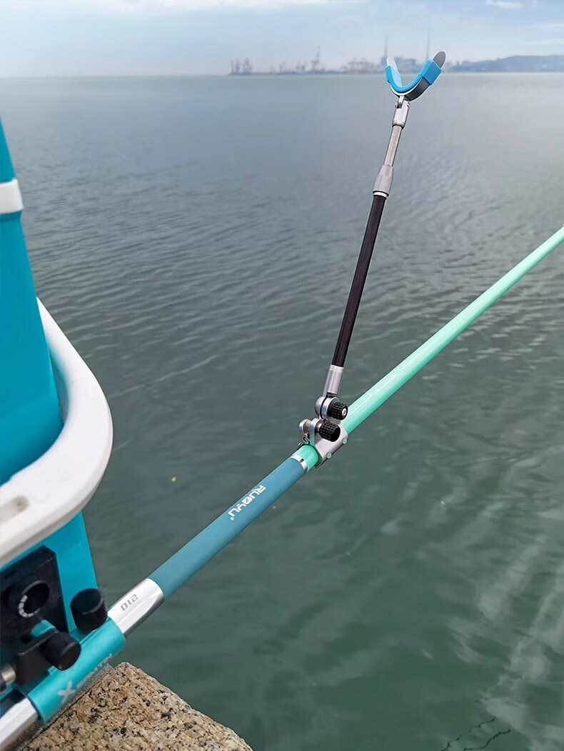 渔·生钓鱼竿高碳素青羽炮台鱼竿l支架钓鱼架杆大物杆拖杆钓箱专用