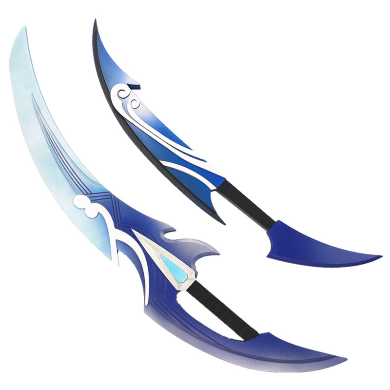 王者荣耀澜的双刀周边澜cos双刀服道具鲨之猎刃刺客双刃装备长刀85cm