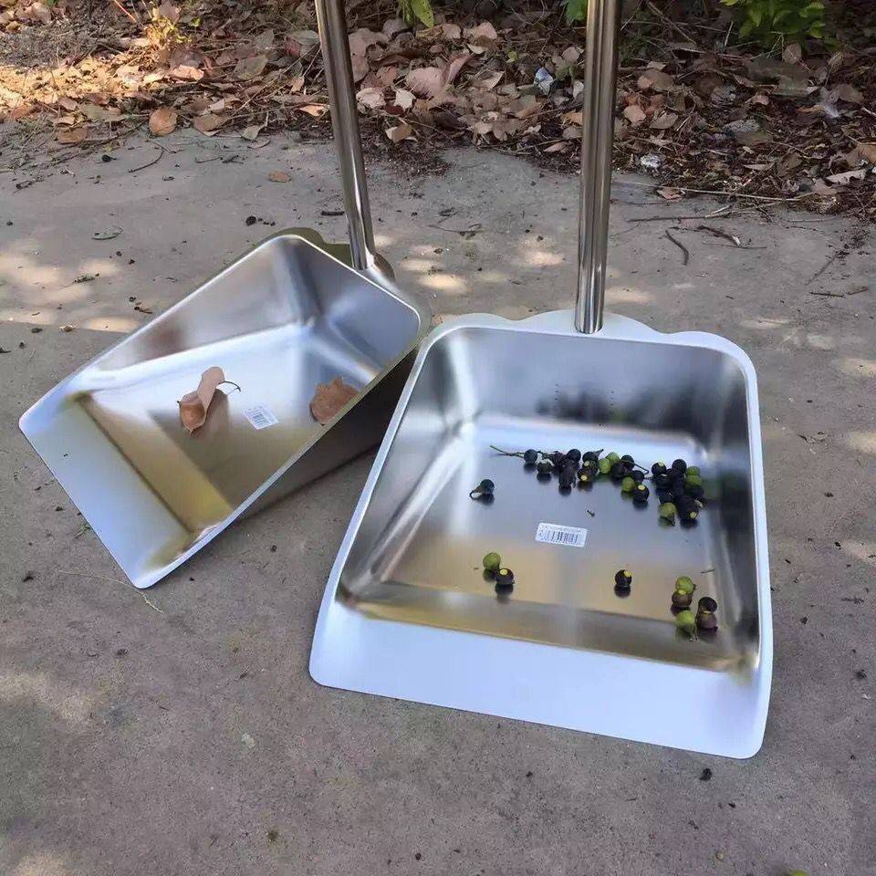 加厚畚斗不锈钢垃圾铲铲子户外环卫扫地工地垃圾灰斗撮子簸箕jd