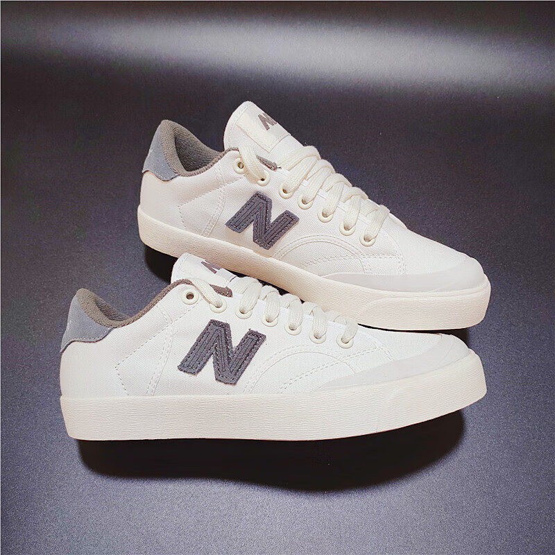 新百伦nb帆布板鞋nb开口笑低帮男鞋街拍情侣小白鞋女【商场同款】 nb