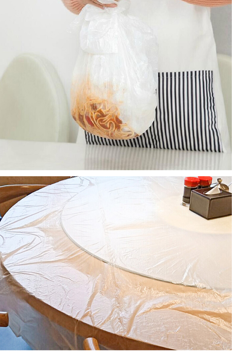 茶花 一次性桌布加厚耐用台布160cm*160cm量贩装30张 白色 【保鲜袋10