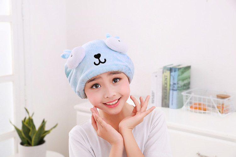 防水浴帽儿童宝宝洗澡帽干发帽淋浴帽子小孩子学生护耳朵头套头罩儿童