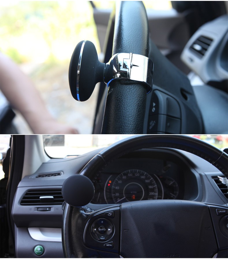 汽车方向盘助力器金属带轴承车载助力球转向器通用单手转弯辅助省力