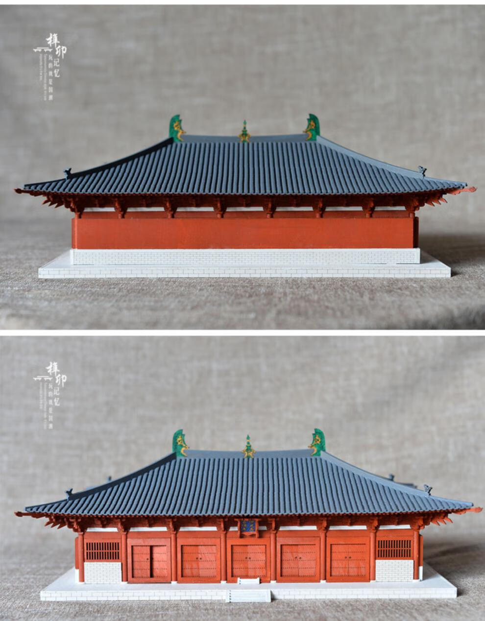 微缩的古建筑五台山佛光寺东大殿模型中国古建筑唐代微缩木质拼装手工