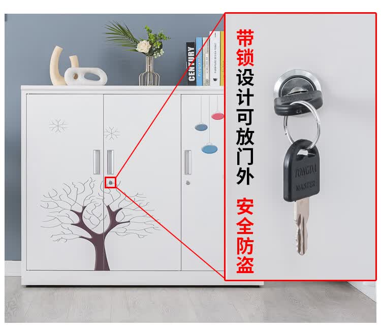 520门外鞋柜带锁户外免安装玄关钢制铁皮家用柜电梯口室外大容量二门