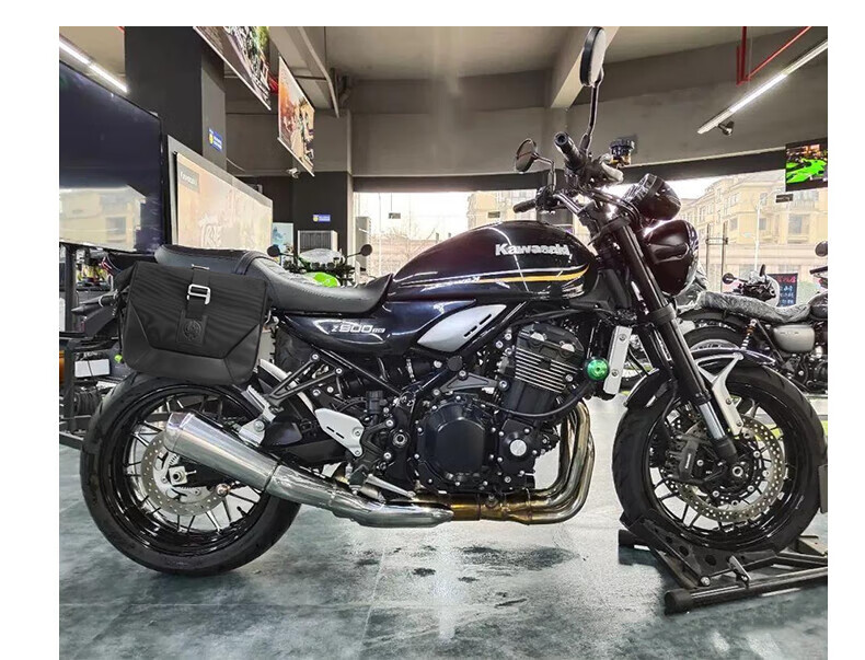 21-22款川崎z900rs改装边包 侧包 真皮边包 边箱 摩托车改装一键快拆